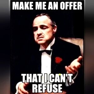 Make me an offer that i can't refuse on anything in my closet. ✨️